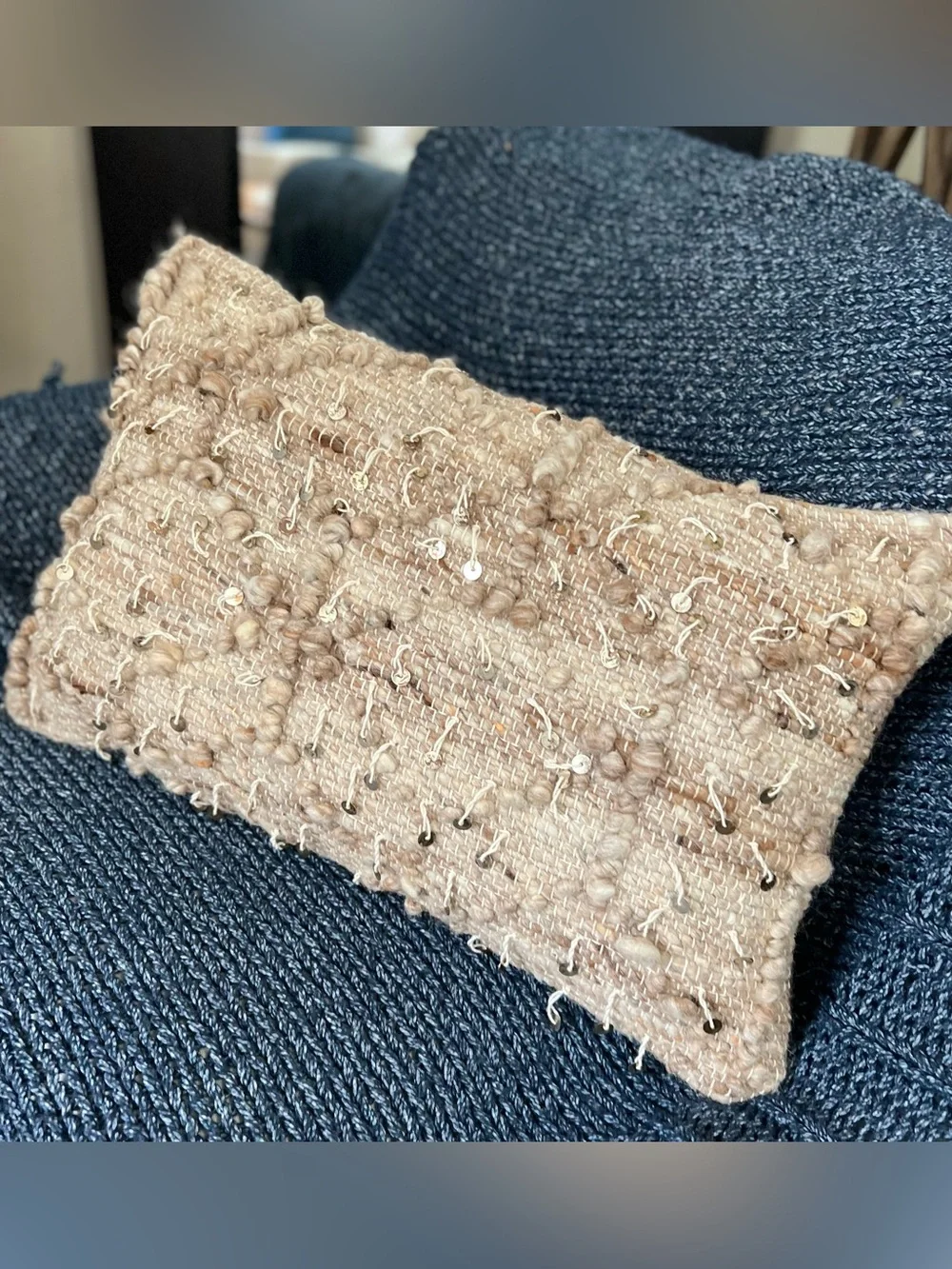 1 Pottery Barn Moroccan Wedding Blanket Handwoven LUMBAR Pillow Cover 16x26
